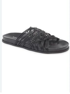 43. Jeffrey Campbell Intwined Slide Sandal in black